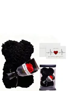 Handmade Flower Bear Gift for Mother's Day, Valentine's Day, Anniversary, Birthday, Perfect Present for Mom, Girlfriend, Best Friend