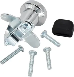 RP-70100 Universal Steering Wheel Ball Handle Knob Silvery Chrome with Rubber Sleeve Compatible with John Deere Mower Backhoe Tractor Loader Combine and Many Other Boats Vehicles