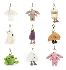 Original Jellycat Mini Stuffed Animal Keychain – Cute Collectible Plush Charm for Backpacks, Handbags, Travel Bags and Everyday Accessories