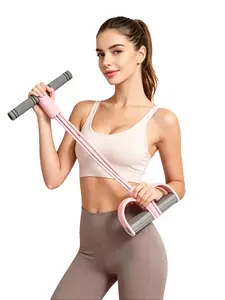 Multifunctional resistance band with pedals, summer vitality, sit-ups, abdominal training, elastic pull rope fitness equipment, home gym full-body workout, yoga