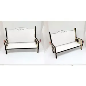 Sublimation Bench 7” Wide with Hearts - Versatile Design for Home Decor and Unique Home Fragrance Experience