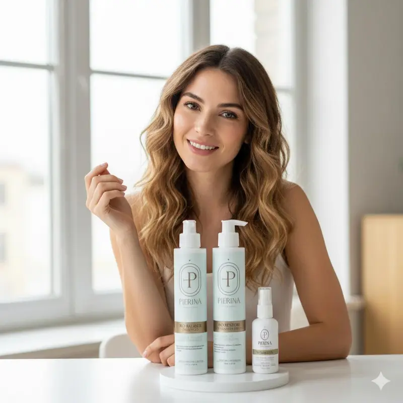 Pierina's Unisex Bio Hair Growth Bundle - Biotin + Amino Acid Haircare Set with Shampoo, Conditioner, Tonic Cleanser, Moisturizer, Gentle Serum for Anti-Hair Loss, Strengthening, Nourishing Restore, Hydrate Results