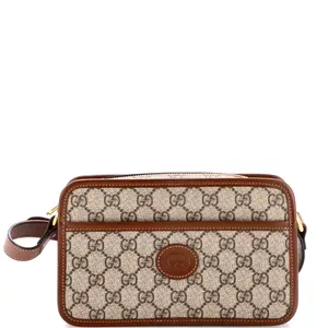 Pre-owned GUCCI material Messenger Bags Interlocking G Patch Camera Bag GG Coated Canvas Mini by Rebag