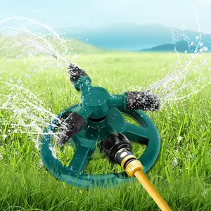 Adjustable Garden Sprinkler for Lawn & Garden & Yard, Automatic Rotate for Easy Watering, Ideal for Grass, Flowers, Vegetation