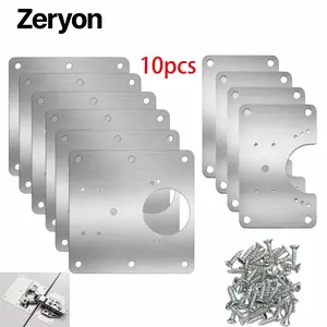 【FathersDayGift】Zeryon Hinges Repair Fixing Plates,8 Counts Stainless Steel Hinge Repair Board,Cabinet Hinge Repair Plate,Kitchen Cupboard Door Hinge Repair Brackets Kit.