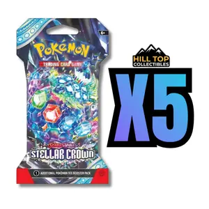 Stellar Crown LIVE BREAK - 5X Sleeved Pokemon Booster Packs