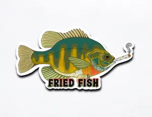 FRIED FISH Fishing Sticker