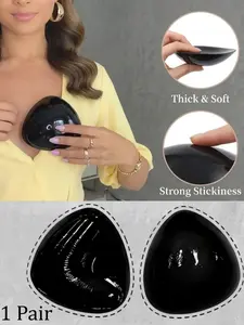 1/2 Pairs Invisible Lift Inserts Double-Sided Sticky Bra, Womenswear, Ultra Push Up Bra, Women's Invisible Silicone Bra Pads, Self-Adhesive Push-Up Breast Pads, Waterproof Enhancer Pads for Swimwear & Dresses, Inserts Suitable For Different Occasions