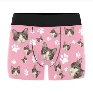 Personalized boxer Briefs With Cat Face,Custom boxer With Pet Face,boxer Briefs With Photo For Boyfriend,Custom Underwear With Face For Him ethika boxers