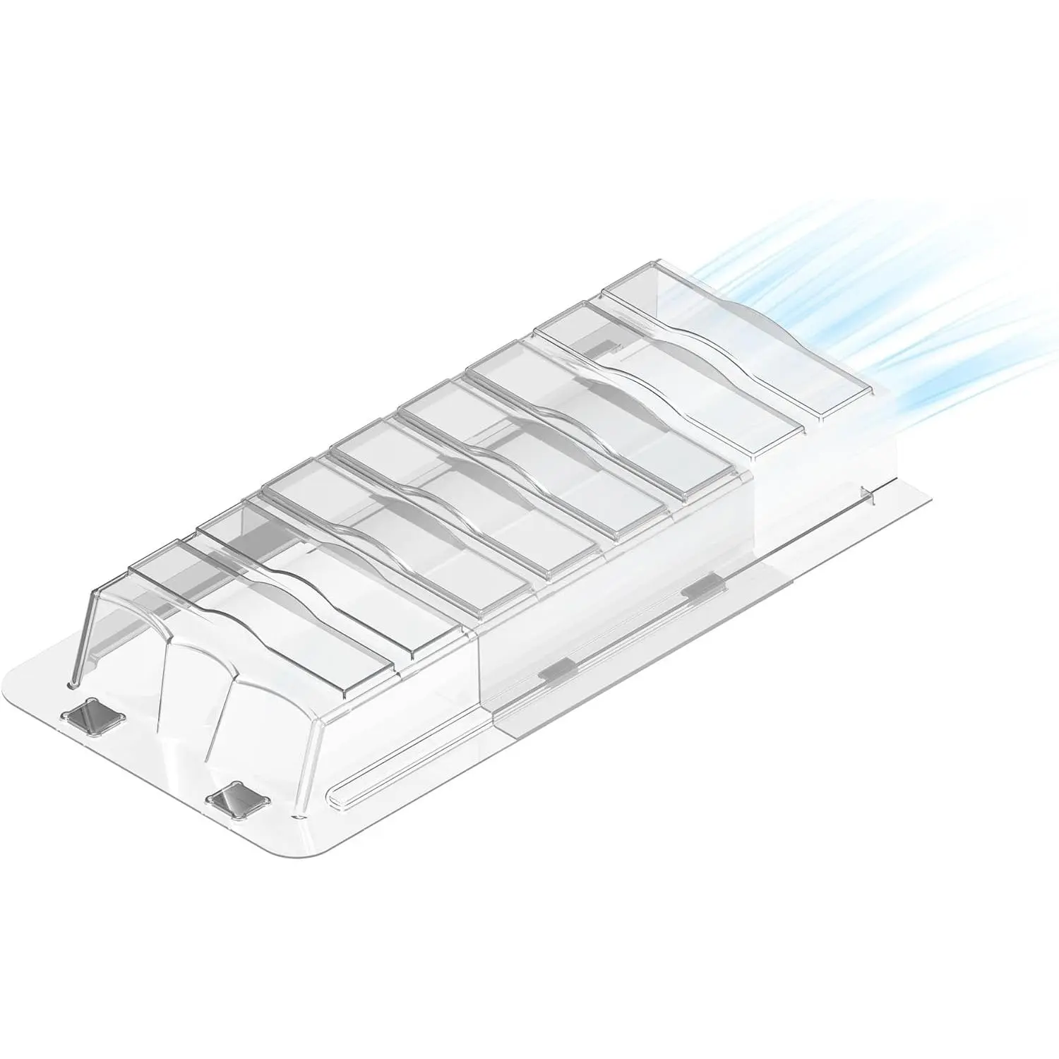 Sideways  Vent Extender for Under Furniture, Floor Resiter Vent Deflector Fits Vents 3" - 6" Wide (1PCS)