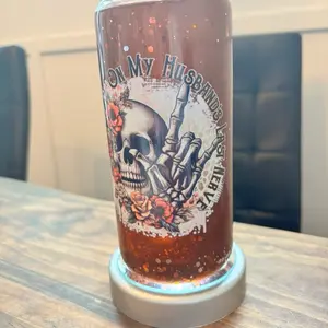 Floral Skull Tumbler | Skeleton Rose Cup | Goth Aesthetic 16oz Snow Globe Cup | Edgy Halloween Iced Coffee Cup | Gift for Her