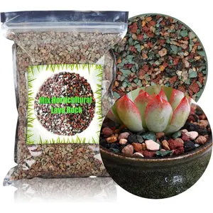 2.2lbs Horticultural Lava Rock Mix Bonsai Succulent Cactus Potting Soil Cactus Gritty Rock Decorative Gravel  Drainage Volcanic Rock for Vase Fillers Terrarium Fairy Gardening Top Dressing