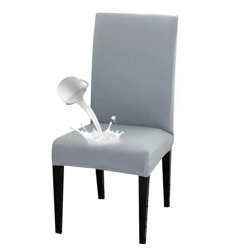 Solid Color Chair Cover, 1 Count Simple Soft Comfortable Breathable Chair Cover, Home Accessories Chair Cover for Home Kitchen Dining Room