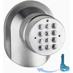 (R)  Keypad Door Knob SoHo Mill(R) and Lock Set with Backup Mechanical Key (Spring Latch Lock; Not Deadbolt; Not Phone Connected), Single Front keypad YL 99 Upgraded Model-B