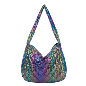 Trendy Cloud Ruched Puffer Tote  Ladies Minimalist Casual Shoulder  Soft Quilted Commute Handbag Stylish Lightweight Purse For Everyday Wear And Travel bag