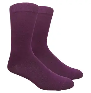 Solid Purple Dress Socks