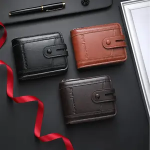 Unisex PU Leather Zipper Wallet - Simple, Stylish, Slim Design for Everyday Use