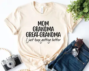 Mom Grandma Great-Grandma Shirt, Pregnancy Announcement, Gift For Great-Grandma, Gift For Mom, Baby Reveal To Family, Mother's Day Gift