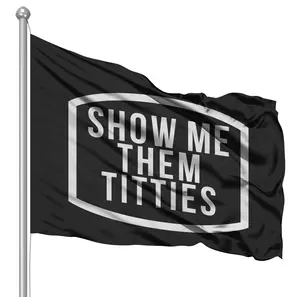 Show Me Them Titties funny wall decor banner large 3x5ft college frat dorm room decor wall flag Hanging White Gift Ornaments Decoration wishing