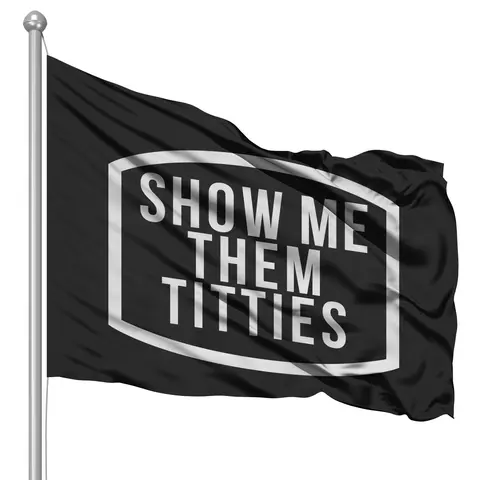 Show Me Them Titties funny wall decor banner large 3x5ft college frat dorm room decor wall flag Hanging White Gift Ornaments Decoration wishing