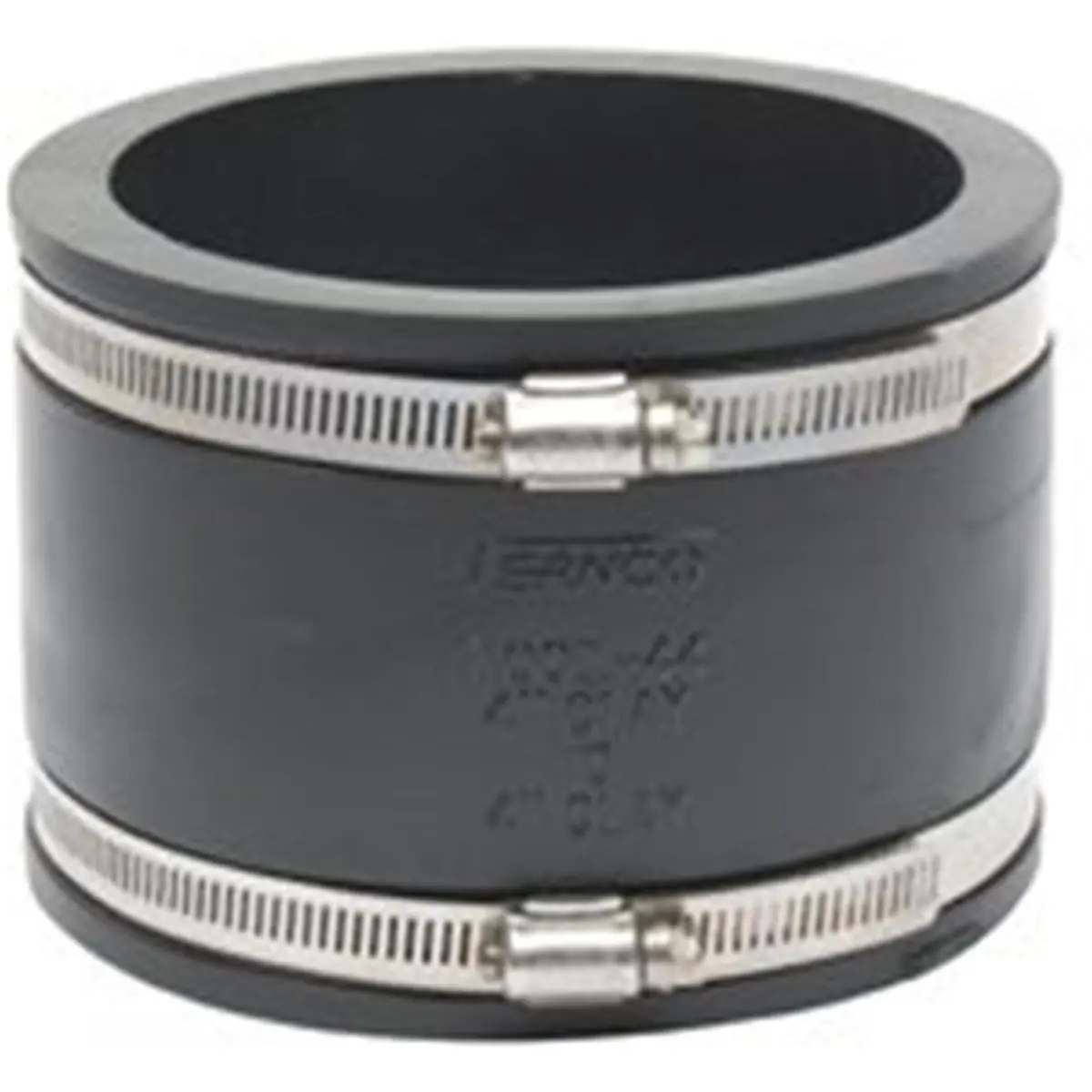 Fernco P1001-44 Flexible Coupling, 4x4 in Clay-to-Clay Connection, Corrosion-Resistant, Leakproof Positive Seal with PVC & Stainless Clamp for Boating Water Sports