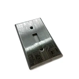 Custom Light Switch Cover with small Circuit Computer Technology Design Man Cave Game Room Nerd Gift single Toggle for Tech Enthusiasts