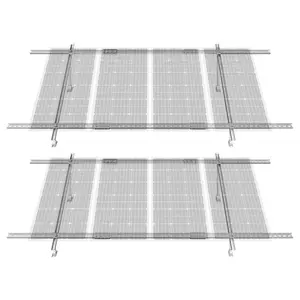 VEVOR Solar Panel Mounting Brackets, 30-60 Adjustable Multi-Pieces Solar Panel Brackets for 1-4PCS Solar Panels, Carbon Steel Ground Mount Solar Panel Stand for Farms, RVs, Boats, Off-Grid System