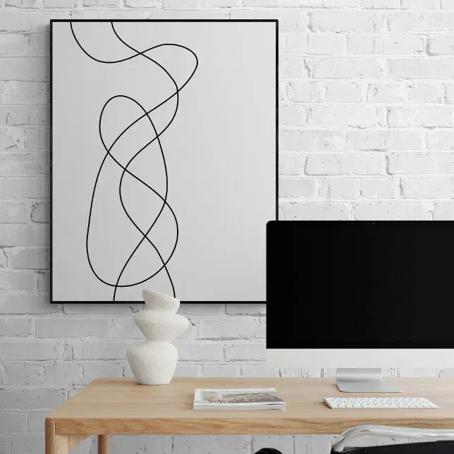 [UNFRAMED POSTER] Modern Minimalist Abstract Line Art Drawing Poster