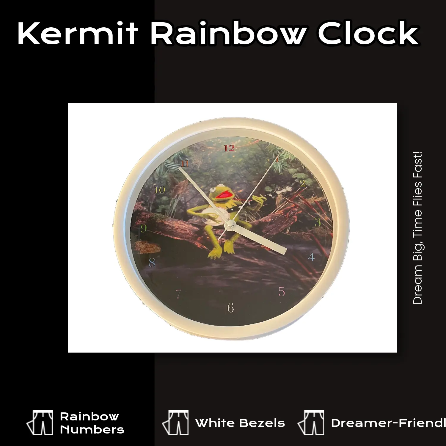 Kermit Rainbow Connection 9" Wall Clock