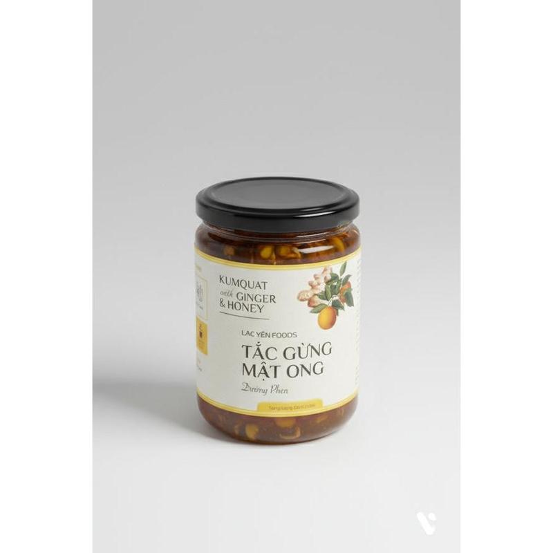 Hủ vừa 440g Tắc Gừng Mật Ong - Lac Yen Foods Kumquat Ginger Honey 100% Pure, Sweet and Sour Taste