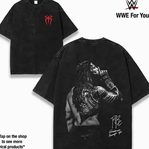 WWE Roman Reigns v8 Washed Cotton Oversized T-Shirt, Tank Top, Hoodies– Wrestling Inspired Graphic Tee, Premium Graphic T-Shirts Seamless Top Fabric Menswear shirts men RBW