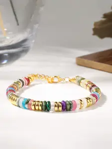 October Birthstone Amethyst Bracelet, Seven-Color Beads, Chain, Symbolizes Peace and Comfort, Daily Wear Jewelry, Beaded Bracelet