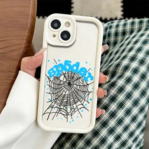 Spider Web Smartphone Case - Mystical Night Style, Cellphone Accessories for iPhone 17,16,15,14,13,12,11 Plus Pro Max, Handheld Devices Compatibility (A16)