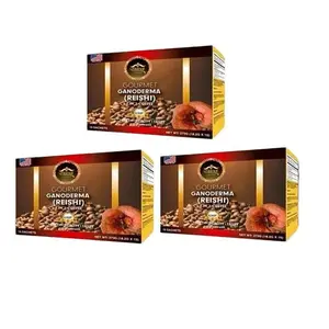 Reishi 4-in-1 Ganoderma Coffee 3 Box Bundle - Natural Energy Boost & Mood Balance - Sugar-Free Immune Support - Antioxidant Protection - Smooth Taste - 90 Sachets Total
