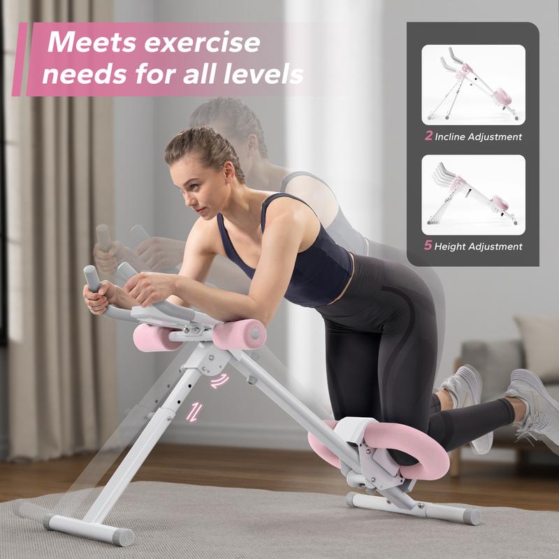 Merach Adjustable Ab Trainer Machine with LCD Monitor, Foldable Ab Exercise Machine for abs, Arm, Leg, Buttocks Shaper, Core & Ab Trainer at Home Gym for Women,  Workout Equipment, TikTokShopBlackFriday