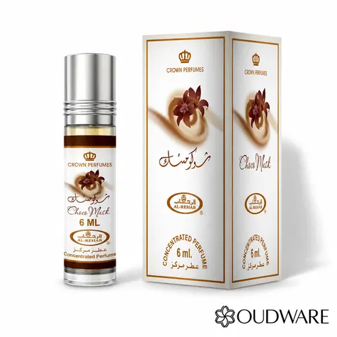 Al Rehab Choco Musk Concentrated Perfume Oil 6 mL (0.2 fl oz) | Chocolate & Vanilla Unisex Roll-On Oil Perfume