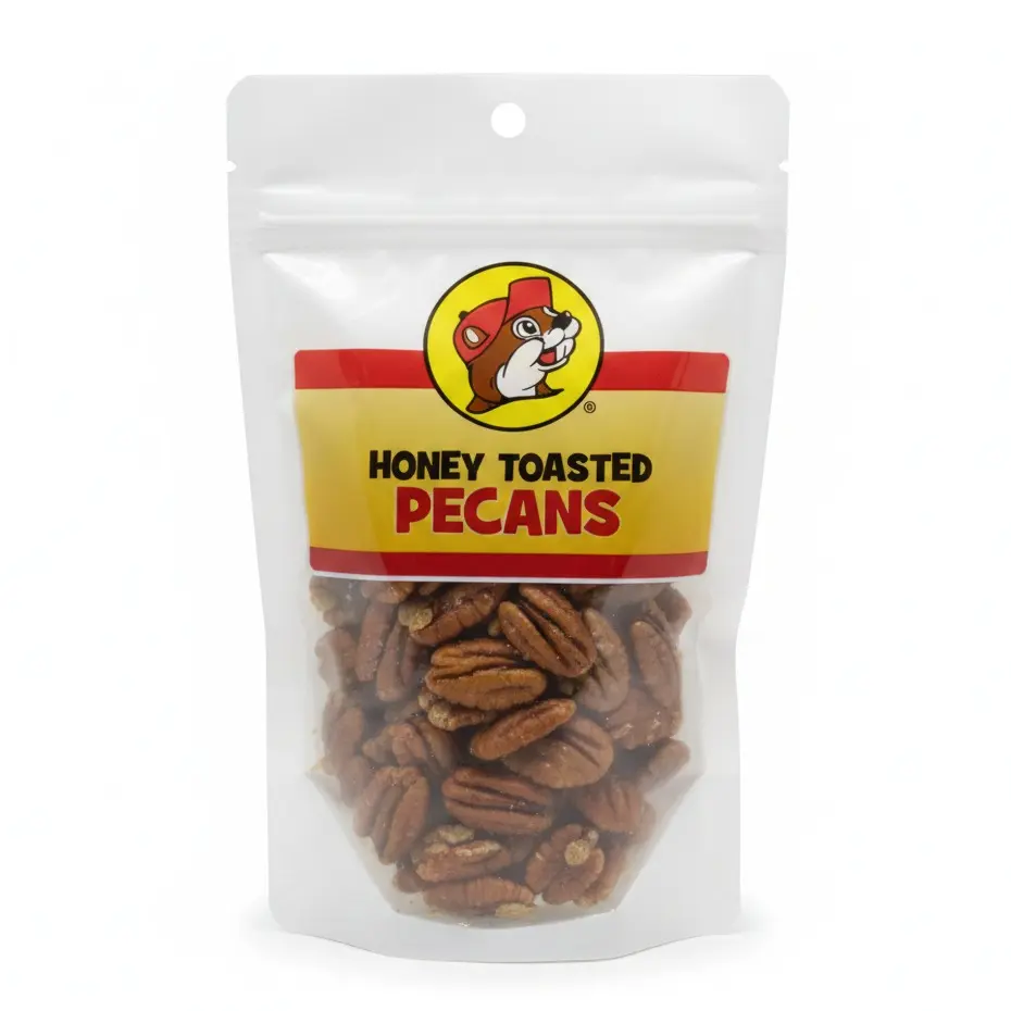 Buc-ee's Honey Toasted Pecans - Premium Roasted Nuts Snack