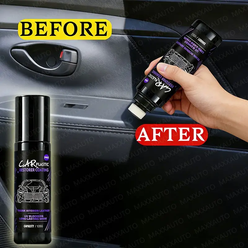 Car Plastic Restorer Back to Black Gloss Long-Lasting Coating Leather Renovator Auto Polish Cleaning Product
