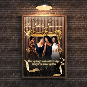 Waiting to Exhale Welcome Sign Poster, Cardboard Sign: 90's Theme Girls Night Canva Templates 1