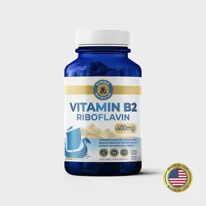 Vykee Nutrition Vitamin B2 Supplement – 410mg High-Purity Riboflavin | Supports Energy Production, Cellular Repair & Healthy Vision | Vegan, Non-GMO | 120 Capsules