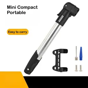 Portable Mini Aluminum Bike Pump with Stand Manual Hand Pump for Mountain Road Bicycles
