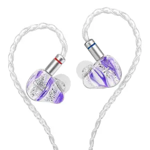 Kbear Mirage Kb08 High Fidelity In-Ear Monitor Wired Iems, 1dd+1ba+2 Magnetic Hybrid Drivers Iem, Resin Case Gaming Wired Headphones, Ergonomic Design