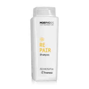 Morphosis Repair Shampoo with Camellia Oil for Overtreated Damaged Hair Fortifying Moisturizing VEGAN COLOR SAFE Free of Parabens Sulfates (SLS / SLES) Gluten and Synthetic Colors