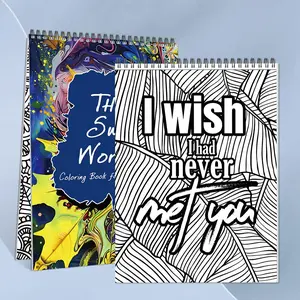 Emotional Vent Theme Adult Coloring Book, 1 Count Comfort Relieves Stress Coloring Book, Suitable for New Year, Valentine's Day, Holiday Gifts