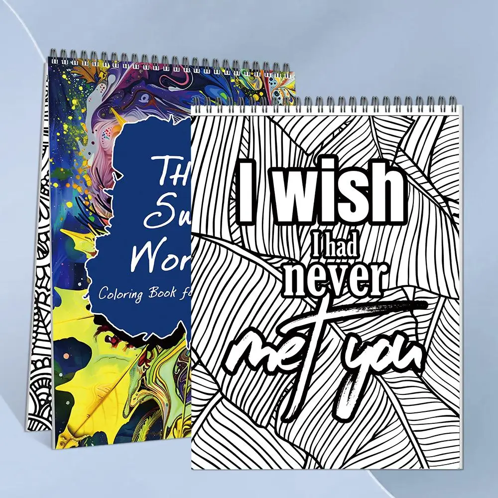 Emotional Vent Theme Adult Coloring Book, 1 Count Comfort Relieves Stress Coloring Book, Suitable for New Year, Valentine's Day, Holiday Gifts