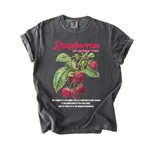 Comfort Colors Raspberries Shirt, Raspberry Retro Shirt, Botanical Summer Fruit Boho Shirt, Farmers Market Top, Cute Cottagecore Gift For Mom