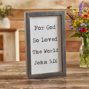 John 3:16 Wooden Shadow Box Frame