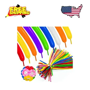 260 long balloons 100 Pack Twisting Animal Balloons Assorted Color