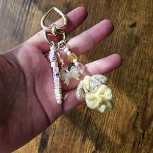 Tiny Animal With A Big Bow Miniture Crochet Doll