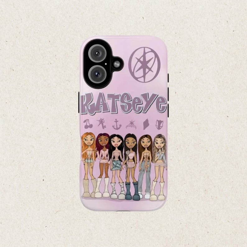 Kpop Girl Group Aesthetic Phone Case – Y2K Idol Style Cute Collage, Trendy Matte Tough Cover Compatible with iPhone & Samsung